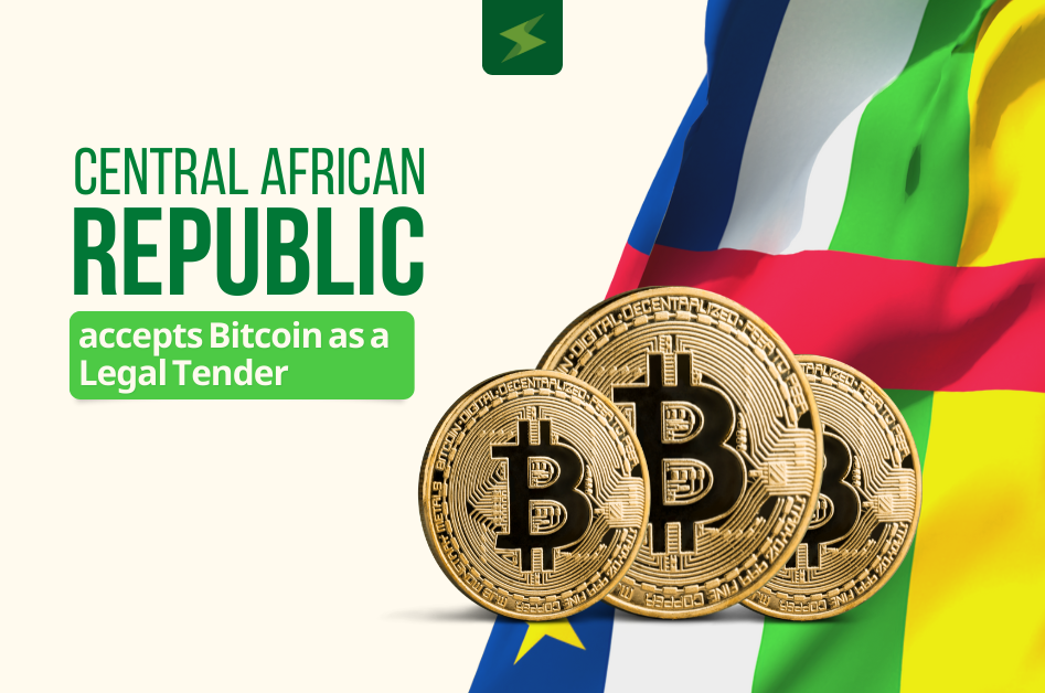 Central African Republic Flag and Bitcoin