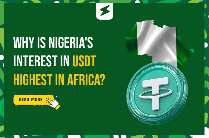 USDT with Nigeria's flag coupled with SekiApp's logo and text that reads: Why is Nigeria's Interest in USDT Highest in Africa